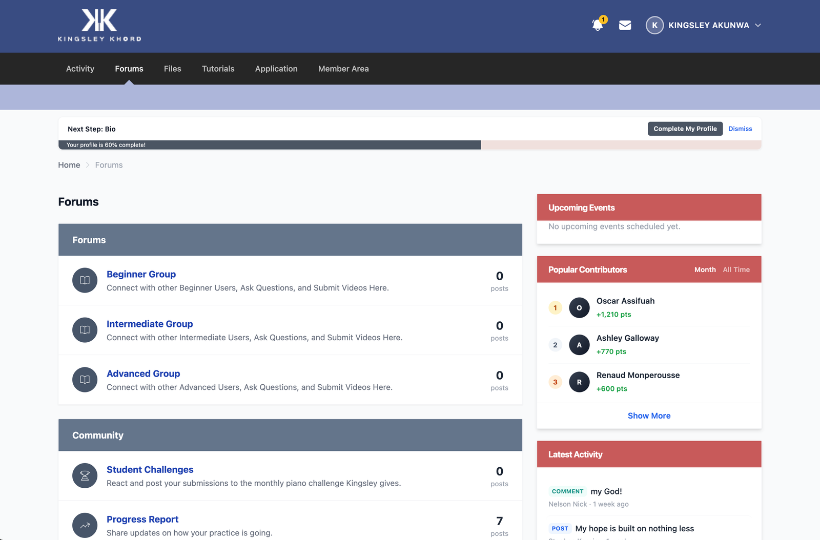 Member community forums